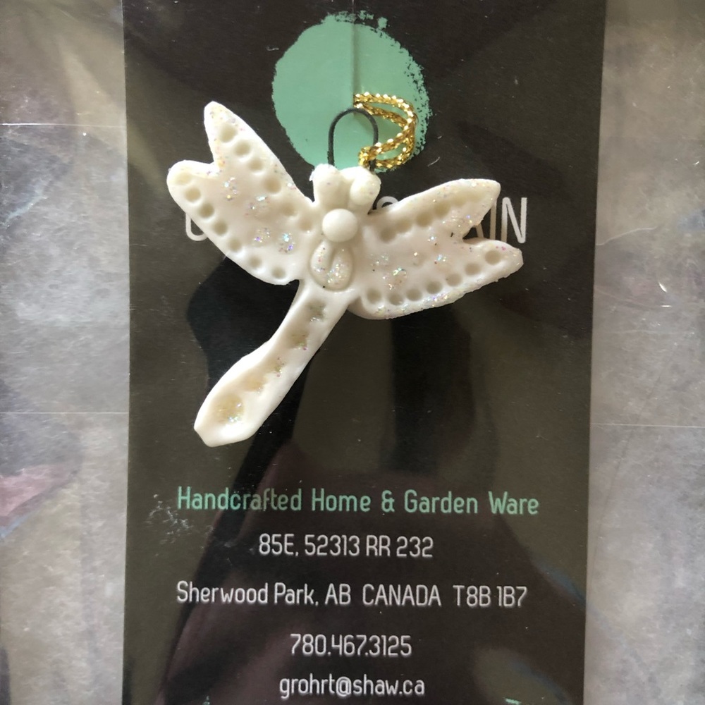 Porcelain dragonfly ornaments